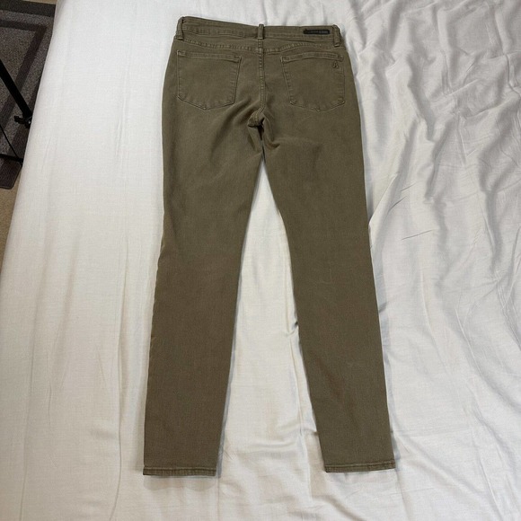 Articles Of Society Jeans Size 28 SARAH SKINNY BLACKMORE Olive Green Denim - Picture 2 of 11